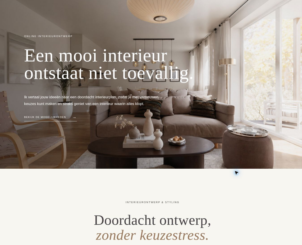 Homepage van ST Interior Studio
